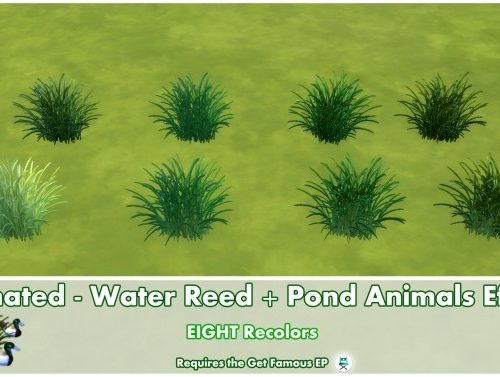 Animated Water Reed + Pond Animals Effects by Bakie at Mod The Sims