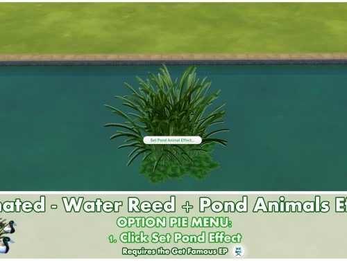 Animated Water Reed + Pond Animals Effects by Bakie at Mod The Sims