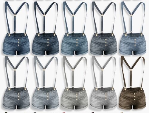 Anivi Suspender short at BlueRose-Sims