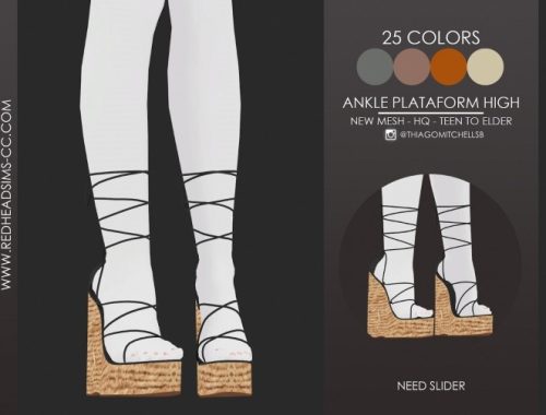 ANKLE PLATFORM by Thiago Mitchell at REDHEADSIMS