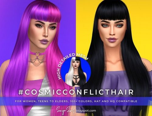 Anna & Cosmic Conflict & Sunshine Hairs at Sonya Sims