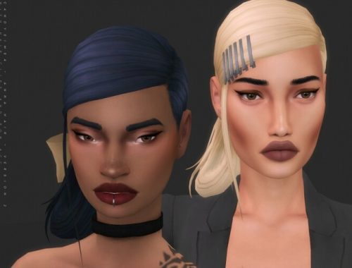 ANNA HAIR + HAIR CLIPS AND BOW ACC at Candy Sims 4