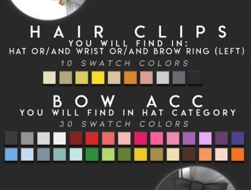 ANNA HAIR + HAIR CLIPS AND BOW ACC at Candy Sims 4