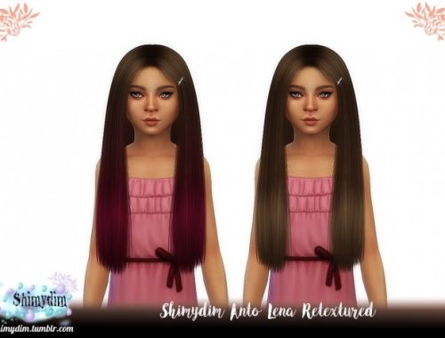 Anto Lena Hair Retexture + Ombre + Child Naturals + Unnaturals at Shimydim Sims