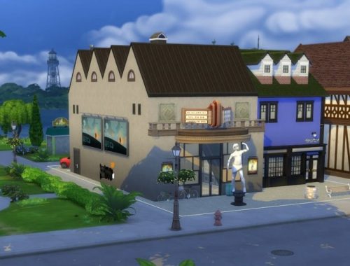 Apollo Cinema and Library at KyriaT’s Sims 4 World