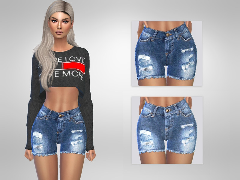 Artemis Ripped Shorts - The Sims 4 Catalog