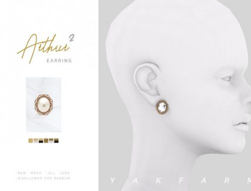 Arthur Set: earrings & choker at Yakfarm