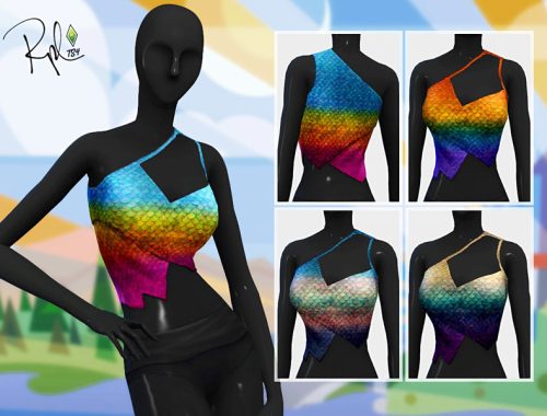 Asymmetrical Mermaid Crop - Island Living