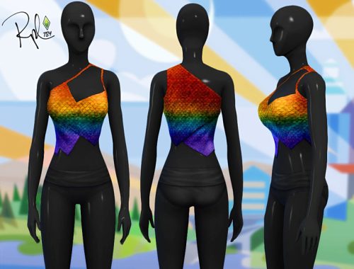 Asymmetrical Mermaid Crop - Island Living