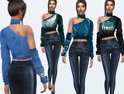 Asymmetrical sweater