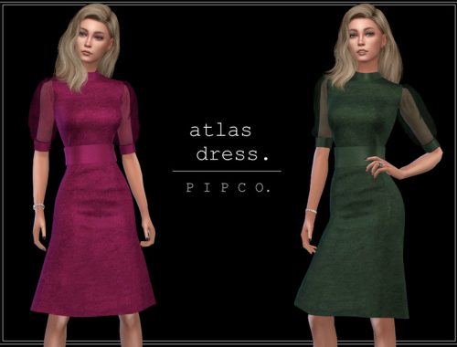 atlas dress (sheer sleeves).