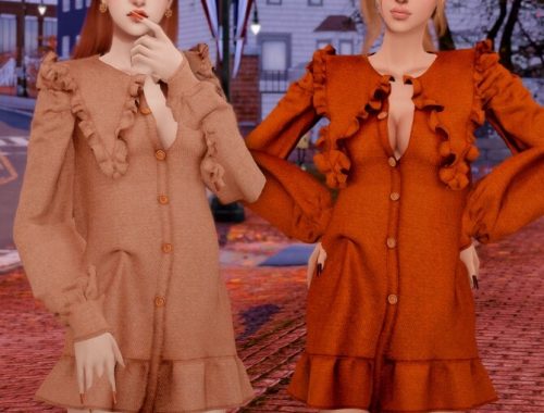 Autumn Brown Dress at RIMINGs