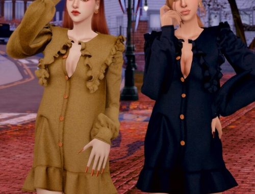 Autumn Brown Dress at RIMINGs