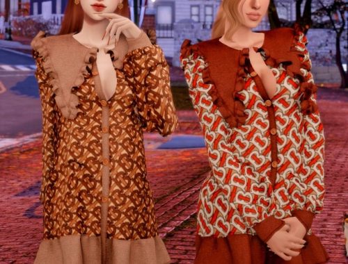 Autumn Brown Dress at RIMINGs