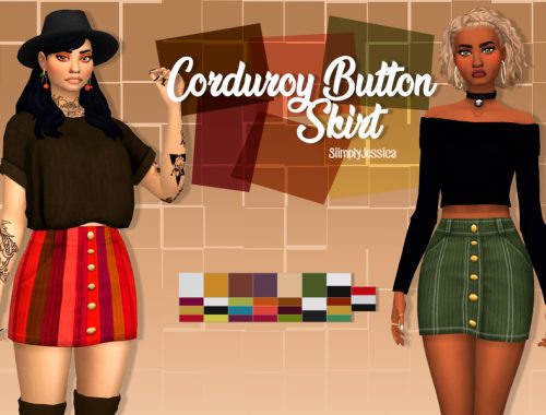 Autumn Corduroy Skirt