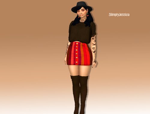 Autumn Corduroy Skirt