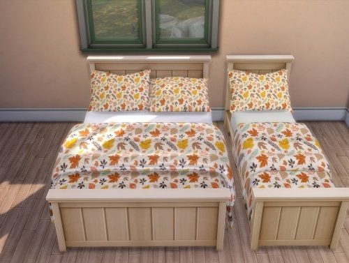 Autumn/Fall Themed Blankets & Pillows by Foxybaby at Mod The Sims