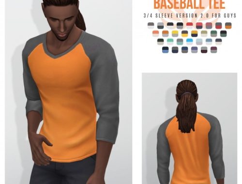 Baseball V’s Short, 3/4, and Long-Sleeve Tees at Simsational Designs