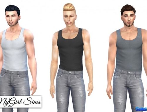 Ribbed Tucked In Tank at NyGirl Sims