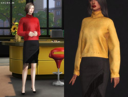 ChloeM-Sweater pure color