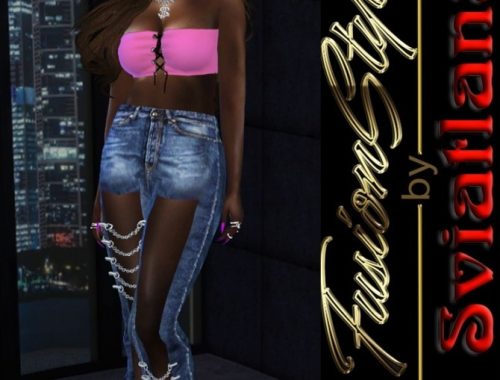 Grunge style cap, jeans and sweater at FusionStyle by Sviatlana