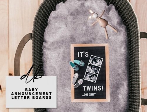 Baby Announcement Letter Boards at DK SIMS