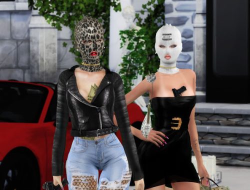 BAD GIRL MASK/CAP at Ruchell Sims