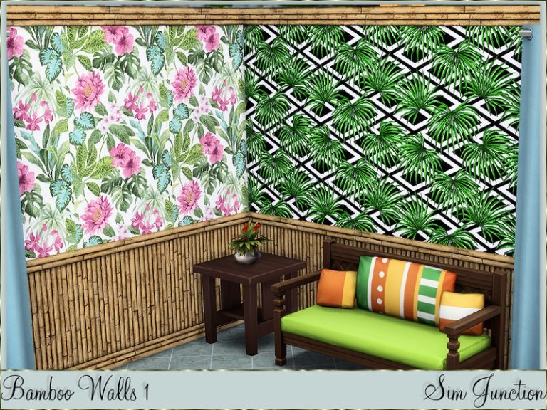 Bamboo Walls 1 - The Sims 4 Catalog