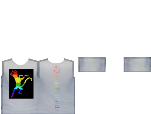pride shirts with artist/band logos