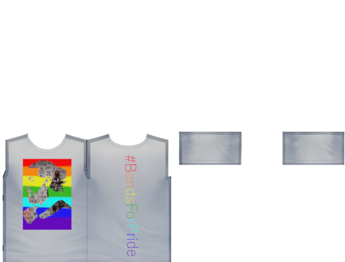 pride shirts with artist/band logos