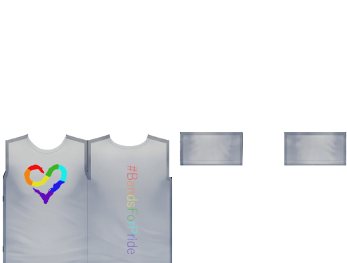 pride shirts with artist/band logos
