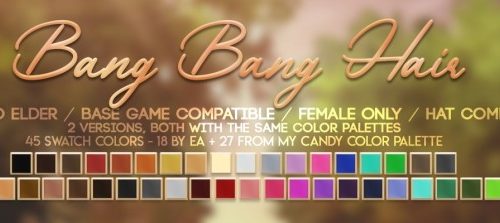 BANG BANG HAIR 2 versions at Candy Sims 4