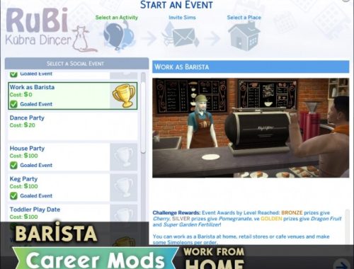 Barista Career Mods by rubi