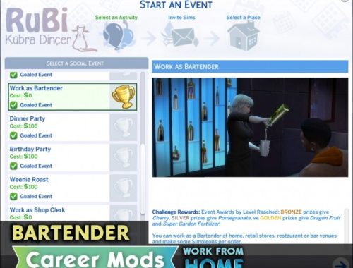Barkeeper Career Mod by rubi