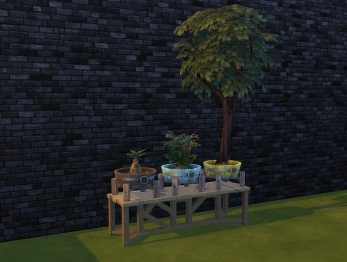 Barrel planter pot by Serinion at Mod The Sims