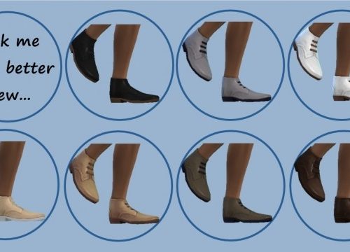 BASE GAME ANKLE OXFORDS V2 at Sims4Sue