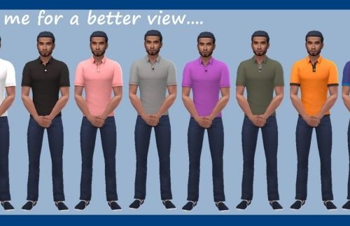 BASE GAME BASIC POLO (M) at Sims4Sue