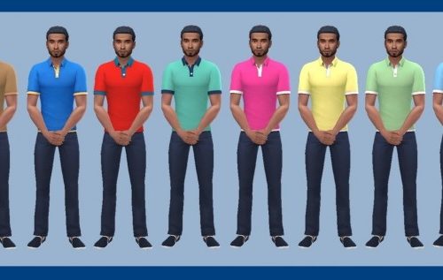 BASE GAME BASIC POLO (M) at Sims4Sue