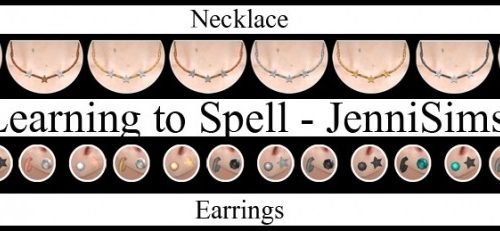 Base Game Compatible Earrings & Necklace at Jenni Sims