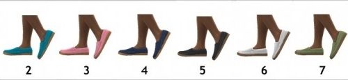 BASE GAME LEATHER SLIP-ONS at Sims4Sue