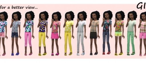 BASE GAME PATTERNED TEE (CU) at Sims4Sue