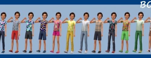 BASE GAME PATTERNED TEE (CU) at Sims4Sue
