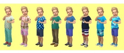 BASE GAME PATTERNED TEE TU at Sims4Sue