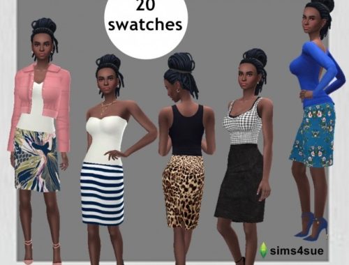 BASE GAME PENCIL SKIRT at Sims4Sue
