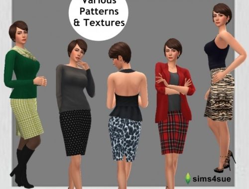 BASE GAME PENCIL SKIRT at Sims4Sue