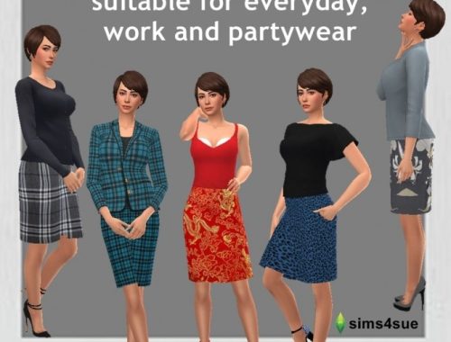 BASE GAME PENCIL SKIRT at Sims4Sue
