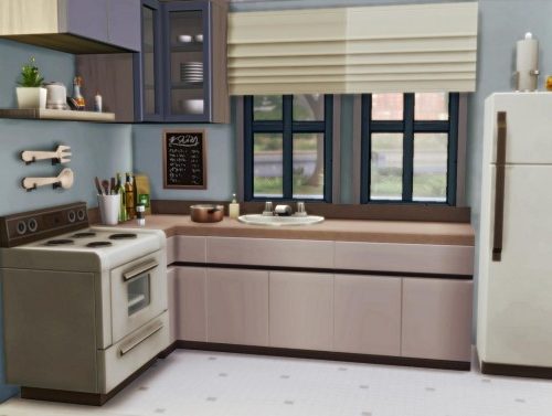 Base game starter home by Tiphaine Sims at L’UniverSims
