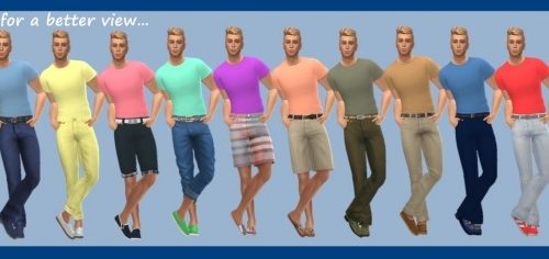 BASE GAME TUCKED TEE M at Sims4Sue