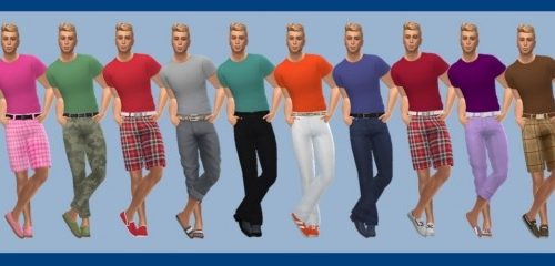 BASE GAME TUCKED TEE M at Sims4Sue