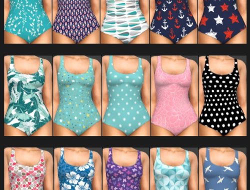 Basegame Swimsuit Recolors at Annett’s Sims 4 Welt